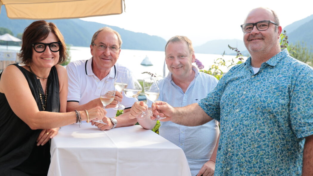 Die Gastgeber:   Barbara Kuttnig, Volkmar Fussi, Kurt Wolf und Stiftsschmiede-Chef Gerhard Satran.