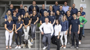 Das Team von Anlagenbau Austria am temporären Standort in Kühnsdorf. Der Umzug in das neue Office im Industriepark Völkermarkt ist mit Ende 2025 geplant.