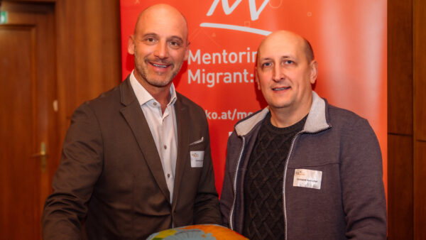 Mentoring für Migranten_Hartwig Ganster mit Oleksandr Belchytski